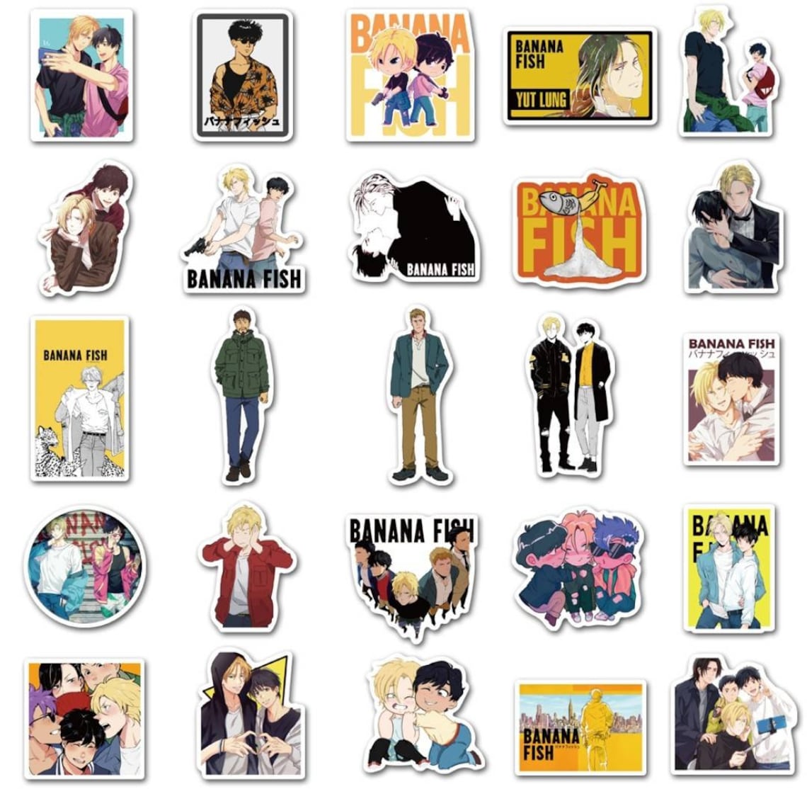 50/100pcs Banana Fish Stickers/Japanese Anime Manga Etsy