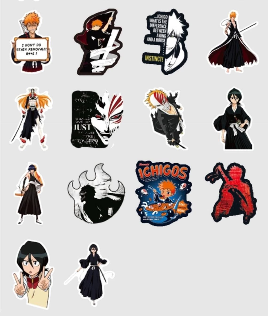50/100pcs Bleach Stickers/Laptop Etsy