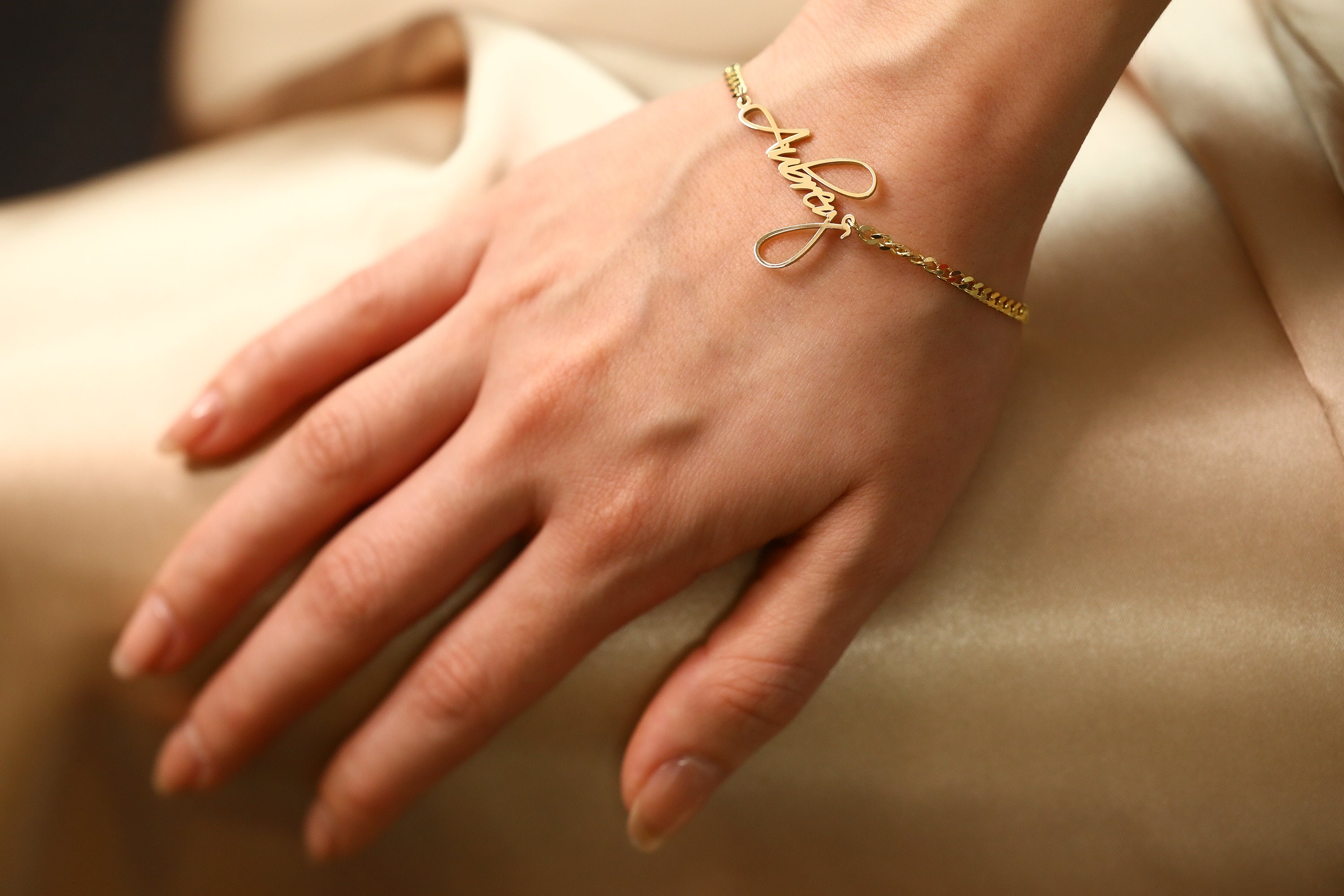 Personalized Name Bracelet Gold Name Bracelet Custom Name | Etsy