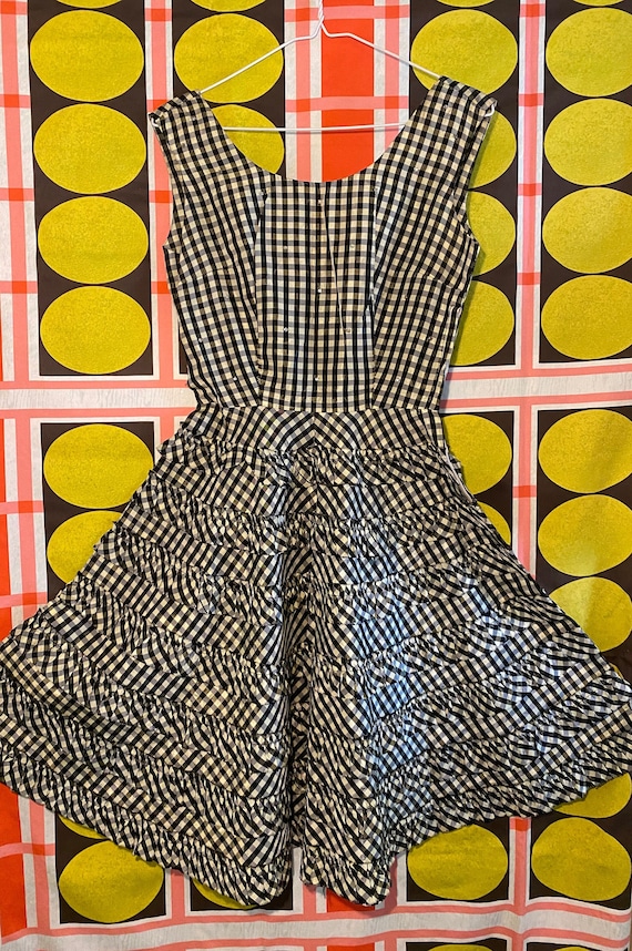 1950s Gingham Cocktail/Party Dress - image 2