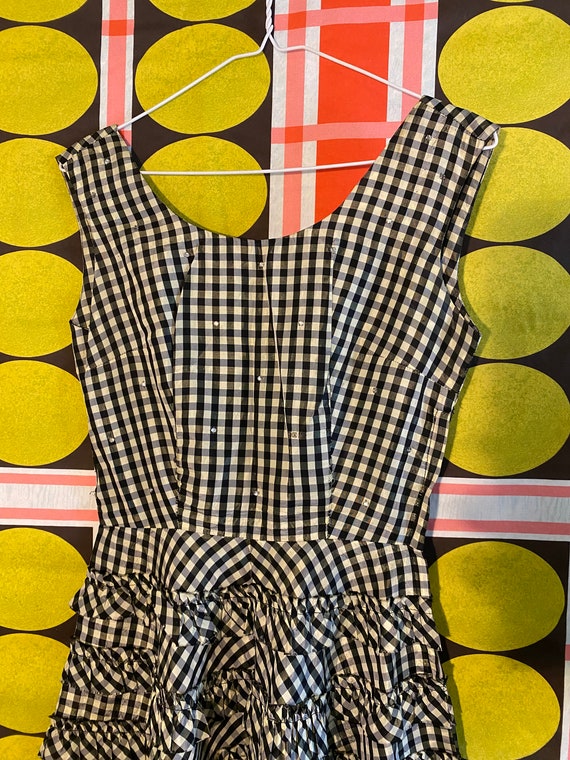 1950s Gingham Cocktail/Party Dress - image 3