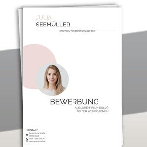 Plantilla de currículum PREMIUM creativa | Plantilla de solicitud en alemán con carta de presentación, hoja de presentación y carta de motivación | Palabra + Páginas