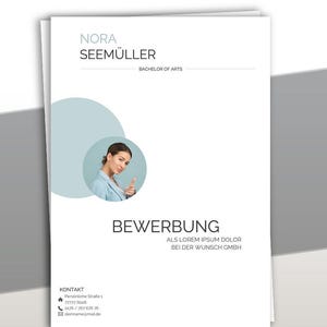 Plantilla de currículum PREMIUM creativa | Plantilla de solicitud en alemán con carta de presentación, hoja de presentación y carta de motivación | Palabra + Páginas
