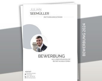 PREMIUM Lebenslauf Vorlage modern: Bewerbungsvorlage deutsch mit Anschreiben, Deckblatt und Motivationsschreiben | Word + Pages