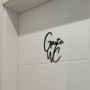Guest toilet door sign/guest toilet lettering/guest toilet saying/guest toilet decoration/decoration for guest toilet/guest toilet sign wood/wooden lettering/door