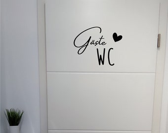 Sticker for guest toilet door/guest toilet sticker/guest toilet/door sign guest toilet/sticker for guest toilet/door sticker guest toilet/door tattoo/sticker door