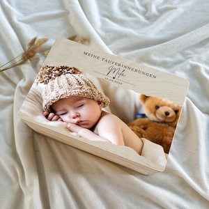 Memory box baptism, birth photo|Personalized wooden box|Memory box baptism|Memory box|Baptism gift|Memory box|Baptism|Birth