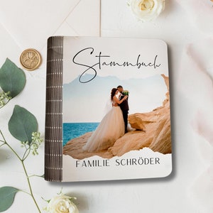 Personalisiertes Stammbuch mit Foto/Stammbuch aus Holz/Geschenk zur Hochzeit/Geschenkidee Hochzeit/Stammbuch personalisiert/Stammbuch