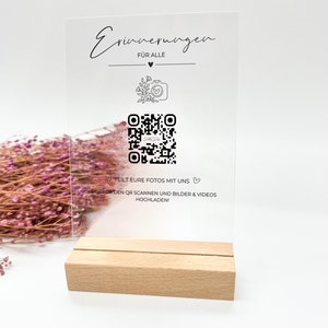 QR-code op acrylglas voor trouwfoto's | Trouwfoto's | Deel trouwfoto's | QR-code op acrylglas