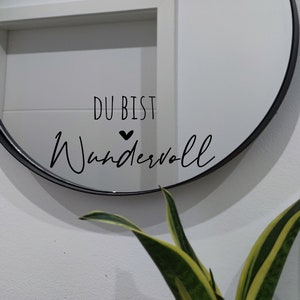 Mirror sticker 20 cm mirror/sticker/decoration/gift/gift idea/personalizable/bathroom decoration/mirror decoration