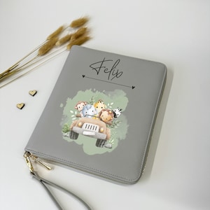Organizador U-booklet com nome/certificado de vacinação organizador personalizado/organizador para bolsa/organizador para família