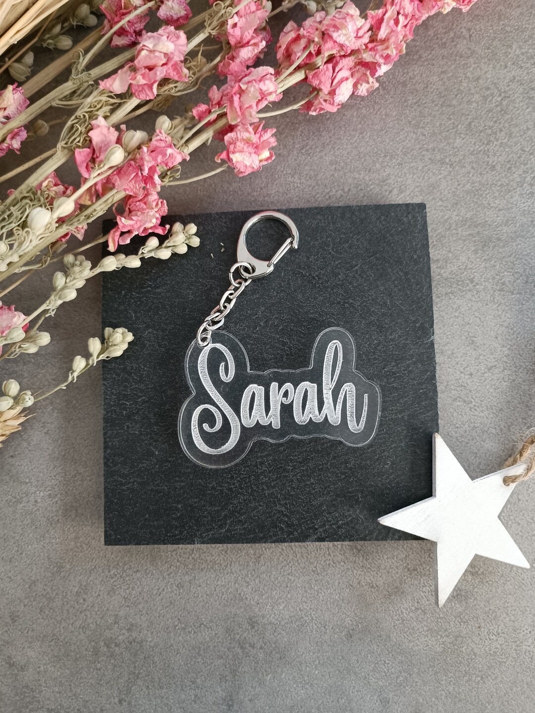 Acrylic Keychain With Name/personalized With Name/keychain - Etsy