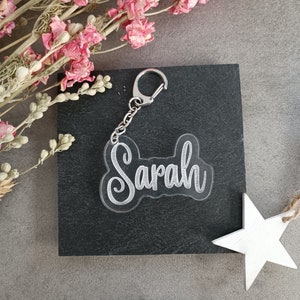 Acryl sleutelhanger met naam/gepersonaliseerd met naam/sleutelhanger