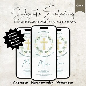 Digital communion invitation | Communion invitation | digital invitation | invitation | card | communion | Canva template