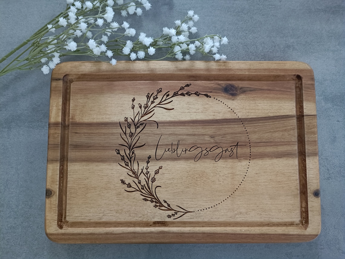 Bärenfreunde Personalisiertes Holzbrett - Mit Namen, Regenbogen Affirmationen