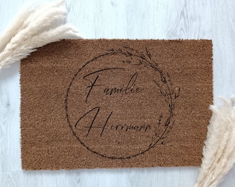 Personalized doormat with your coconut name