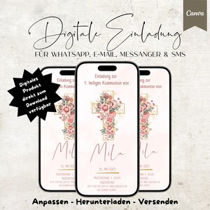 Digital communion invitation | Communion invitation | digital invitation | invitation | card | communion | Canva template