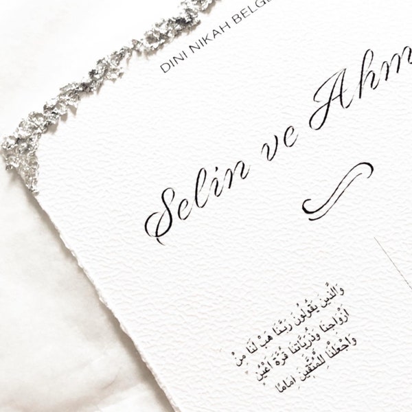 Dini Nikah Belgesi / Islamic Wedding Certificate / Islamic Wedding Certificate