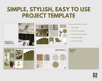 Interior Design Project Template for Canva