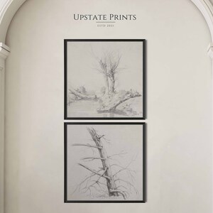 Set Of 2 Prints | Neutral Forest Wall Art | French Country Gallery Wall Prints | Art History | PRINTABLE Wall Art Download | #GS8