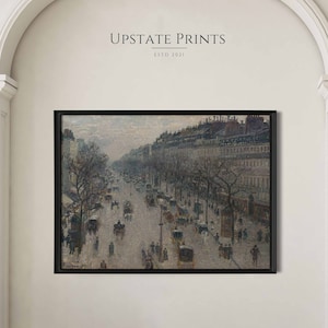 Paris Cityscape Oil Painting | Pissarro French Impressionist Art | Fine Art Print | Art History | PRINTABLE Art Download | #120