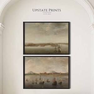 Set of 2 Prints | Muted Seascape Painting | Coastal Farmhouse Decor | Art History | PRINTABLE Art Download | GS36