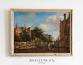 Vintage Dutch Cityscape Antique Oil Painting Amsterdam Dutch Painting Art History PRINTABLE Download 25