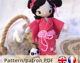 Handleiding voor een haakpatroon (PDF) in het Frans/Engels, amigurumi, knuffel, Ohayô Japan