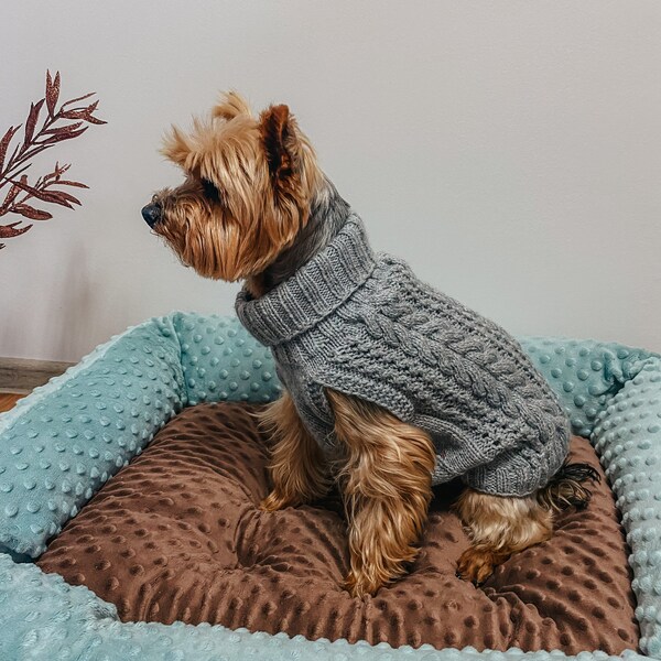 Knitted Dog Sweater Etsy