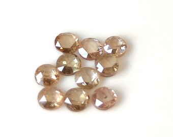2.5 mm ブラウンダイヤモンド ラウンド ローズカット、ナチュラル ブラウンカラー ダイヤモンド 2.5 mm ラウンド ローズカット フラットバック - ルースダイヤモンド AAA 品質「1～50 個ロット」