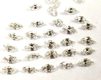 1.5x3 mm White Diamond Marquise Cut, E-F Color Vs Natural White Diamond 1.5x3mm Marquise Cut -Loose Diamond AAA Quality "Lot Of 1-50 Pcs"