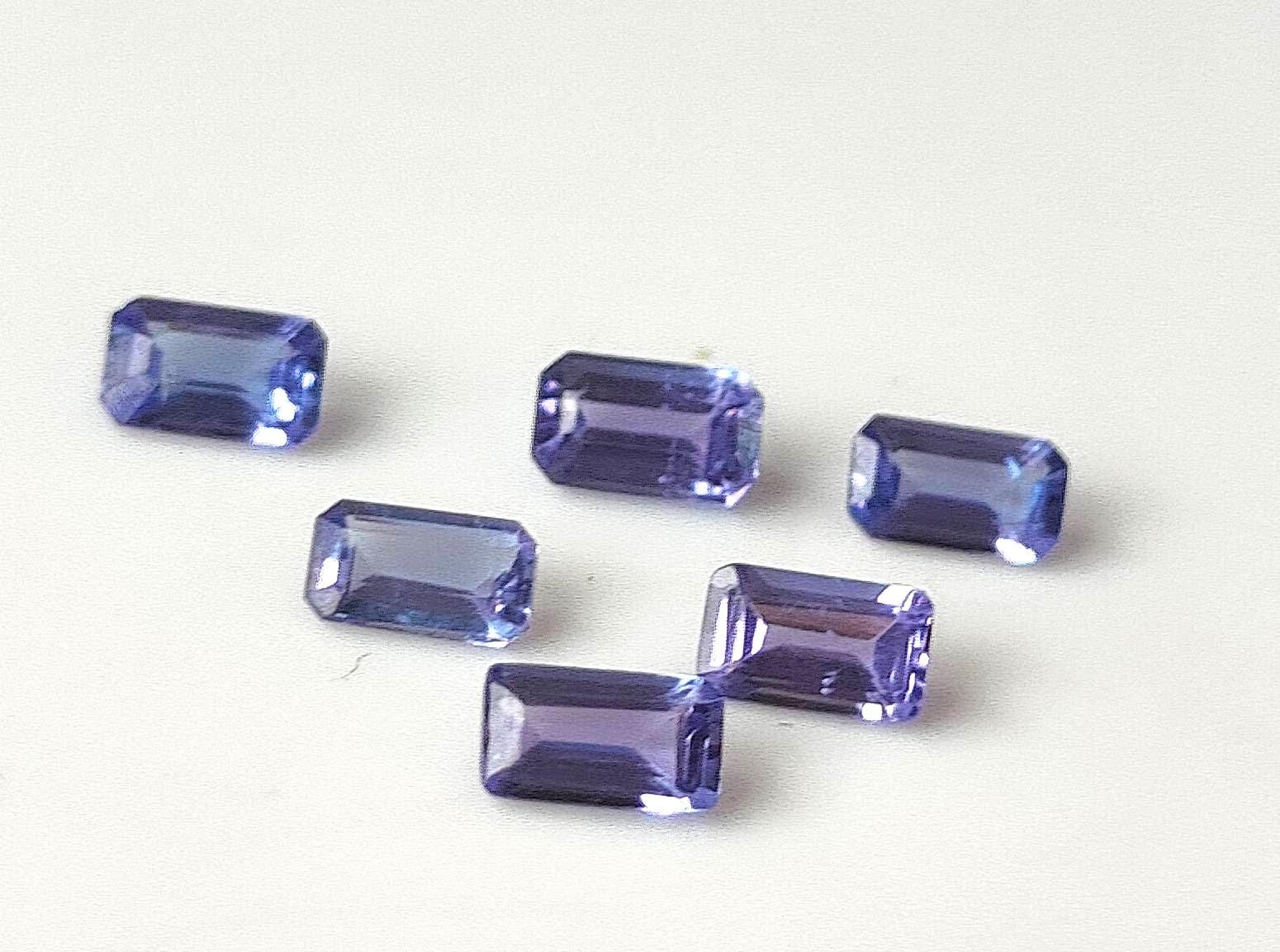 8 x 10 mm タンザナイト オクタゴンカット、天然タンザナイト 8 x 10