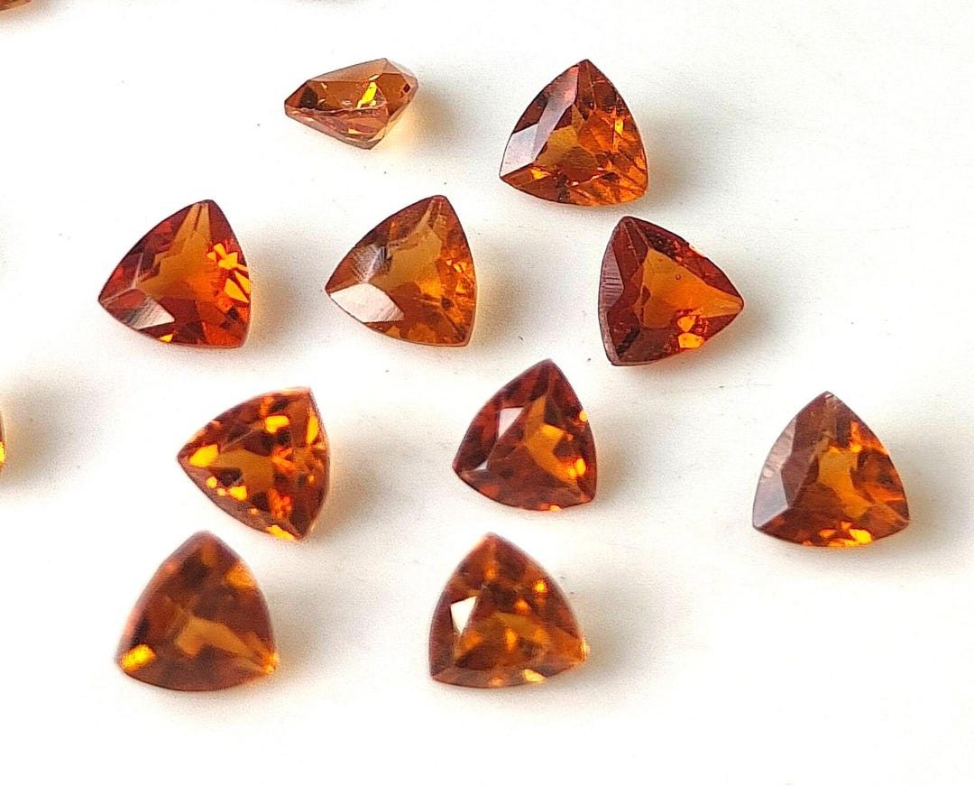 5 Mm Hessonite Garnet Trillion Cut, Natural Orange Garnet 5x5mm ...