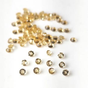 2 mm Citrine Round, Natural Citrine 2x2mm Round Cut Faceted Genuine -Loose Citrine AAA Quality Loose Gemstone &quot;Lot Of 1-50 Pcs&quot;