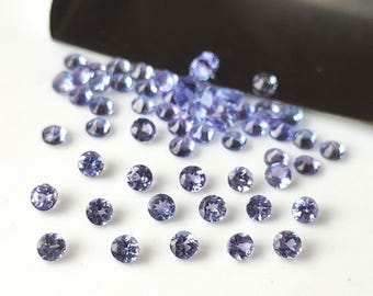 Wholesale Lot Of 50-100 Pcs Natural Tanzanite Round Cut Faceted 1mm, 1.50mm, 2mm, 3mm, 4mm, 5mm, 8mm, 9mm-Loose Tanzanite Round AAA Quality