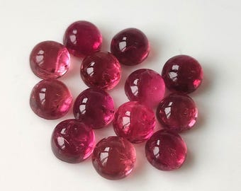 2.5 mm Pink Tourmaline Round, Natural Tourmaline 2.5 mm Round Cabochon Genuine -Loose Tourmaline AAA Quality Gemstone "Lot Of 1-50 Pcs"