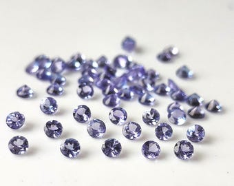 2.5 mm Tanzanite Round Cut, Natural Tanzanite 2.5x2.5mm Round Cut Faceted Genuine -Loose Tanzanite AAA Quality Gemstone "Lot Of 1-50 Pcs"
