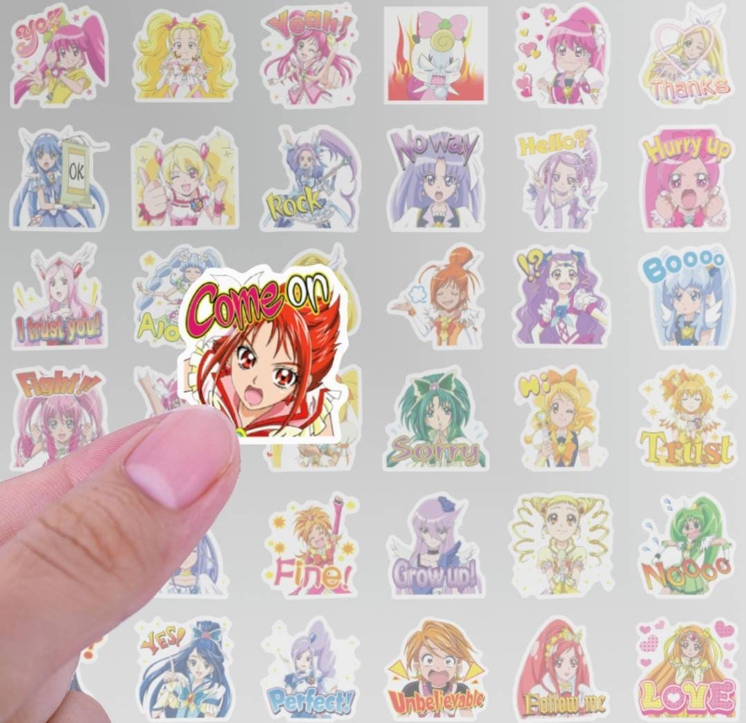 heartcatch precure scrapbook stickersanime journal etsy