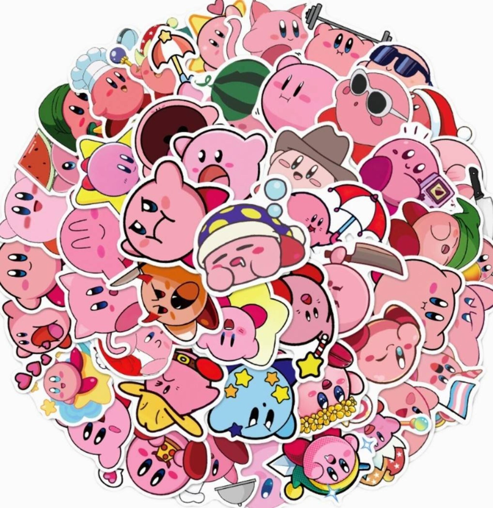 Kirby Stickers/Gaming Stickers/Game Cartoon Stickers/Cartoon Etsy