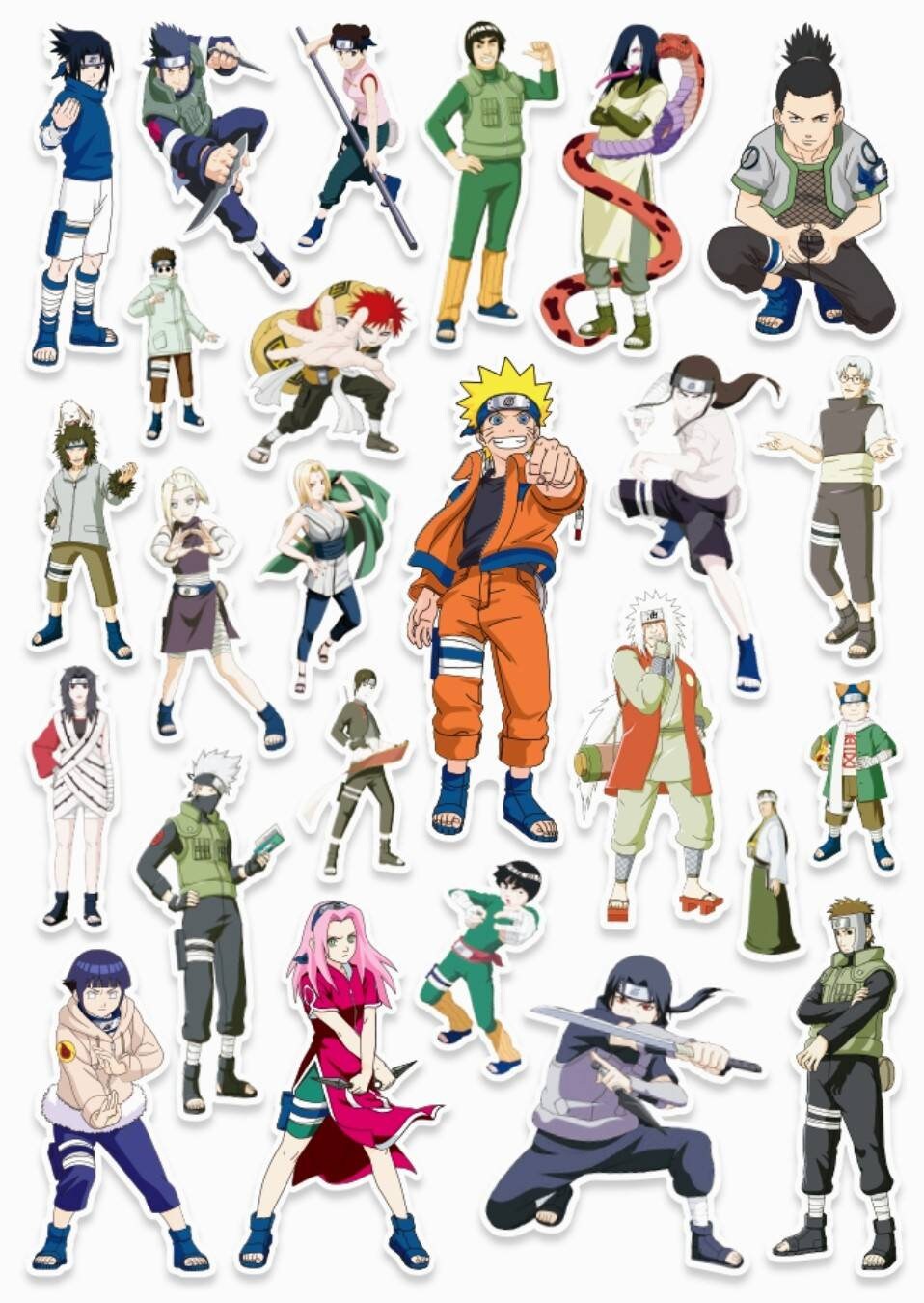 Naruto A4 Sticker Sheets/Ninja Comic Sticker Sheets/Laptop Etsy