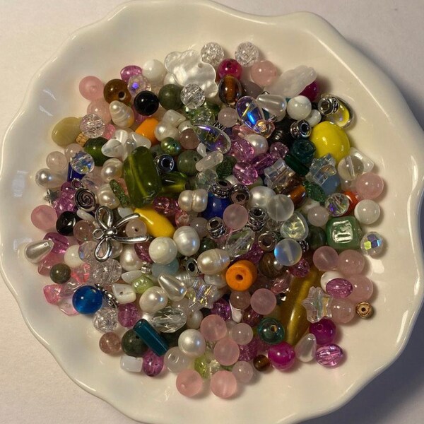 Custom Bead Soup - Freshwater Pearls, Gemstones, Czech Glass, Charms, Findings, Beading Kit, Jewelry Making Supplies