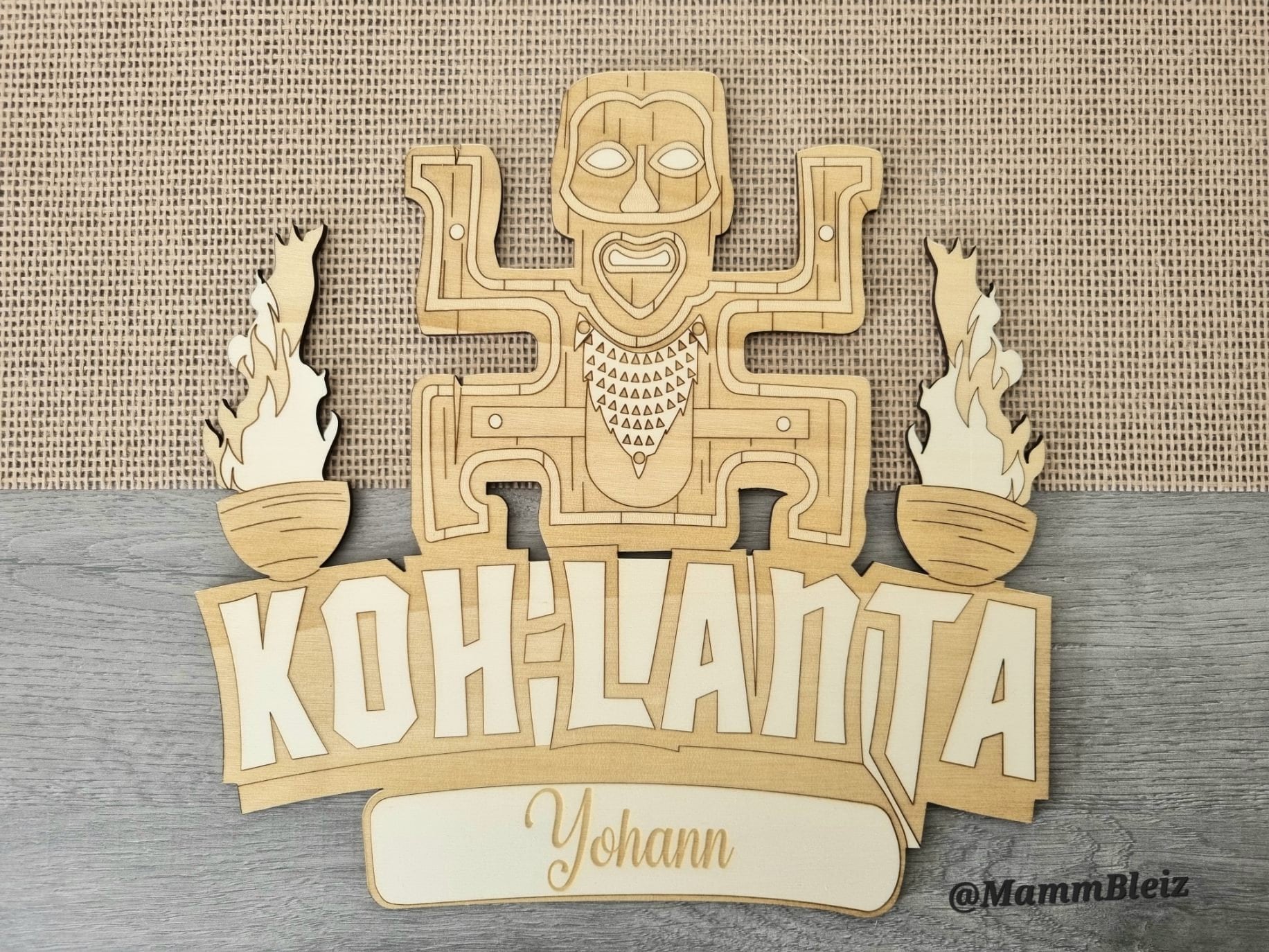 Totem Koh Lanta Décoration Koh Lanta Plaque de porte Etsy France
