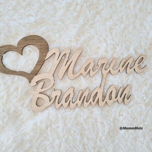 Heart first name decoration - Valentine&#39;s Day - Lovers decoration - Personalized decoration