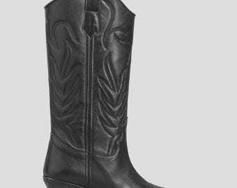Western Black Boots