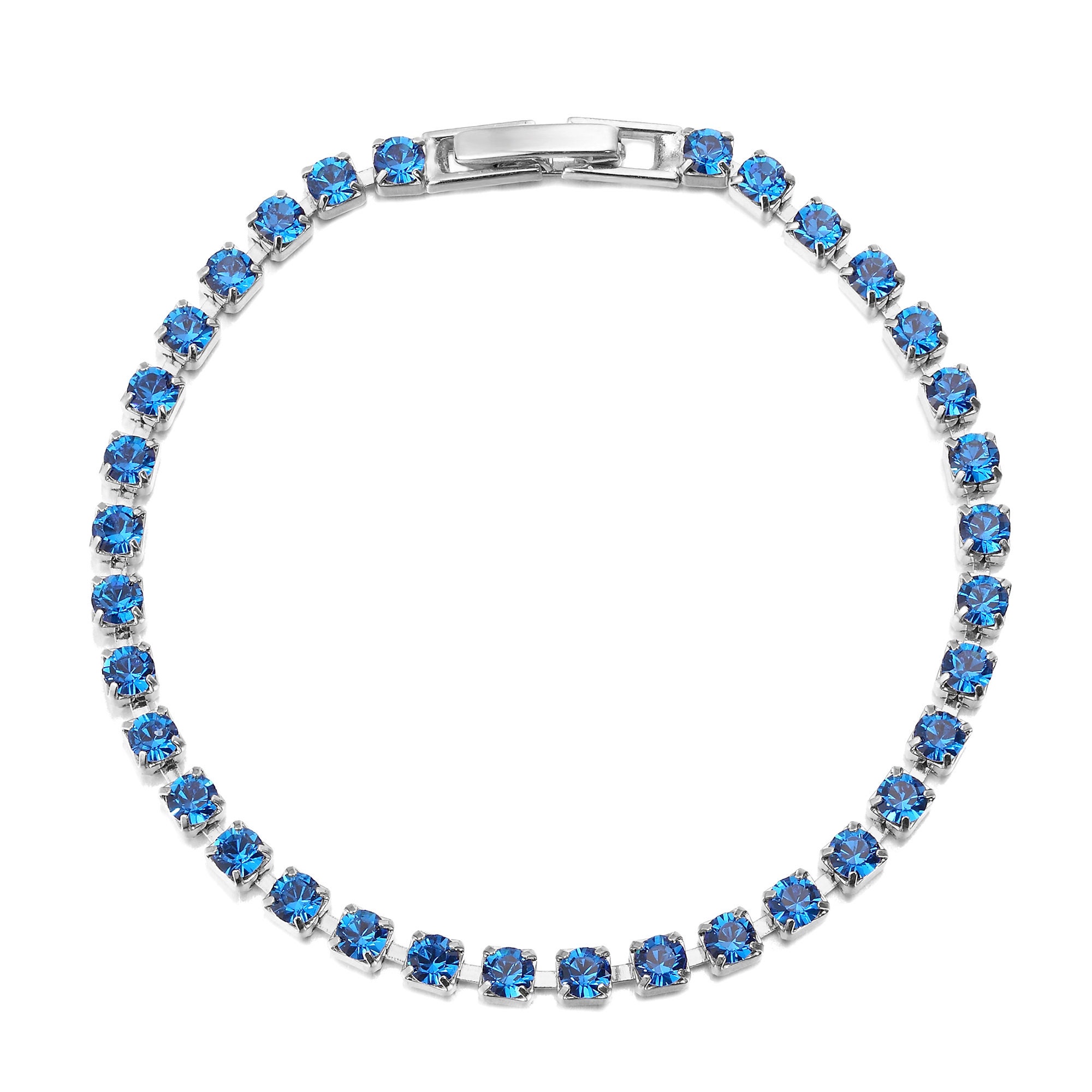 Buy Mixed -Shape Swarovski Tennis Bracelet In 92.5 Sterling Silver