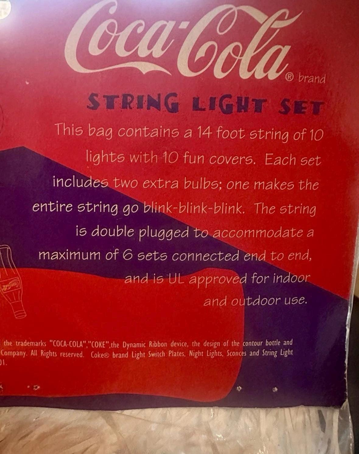 String Coca Vintage 1996 Coca-cola String Lights Polar Bear COKE BOTTLE 2 SETS ...