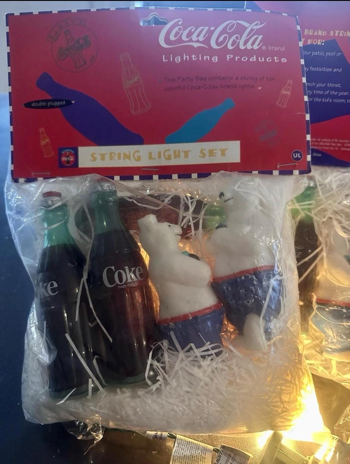 String Coca Vintage 1996 Coca-cola String Lights Polar Bear COKE BOTTLE 2 SETS ...