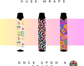 Colorido, divertido, Vuse, piel, envoltura, calcomanía - Descarga PNG instantánea para imprimir