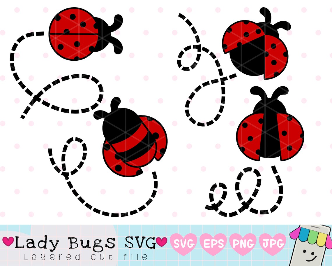 Ladybug SVG Lady bug Layered SVG Cute Ladybug Files for | Etsy