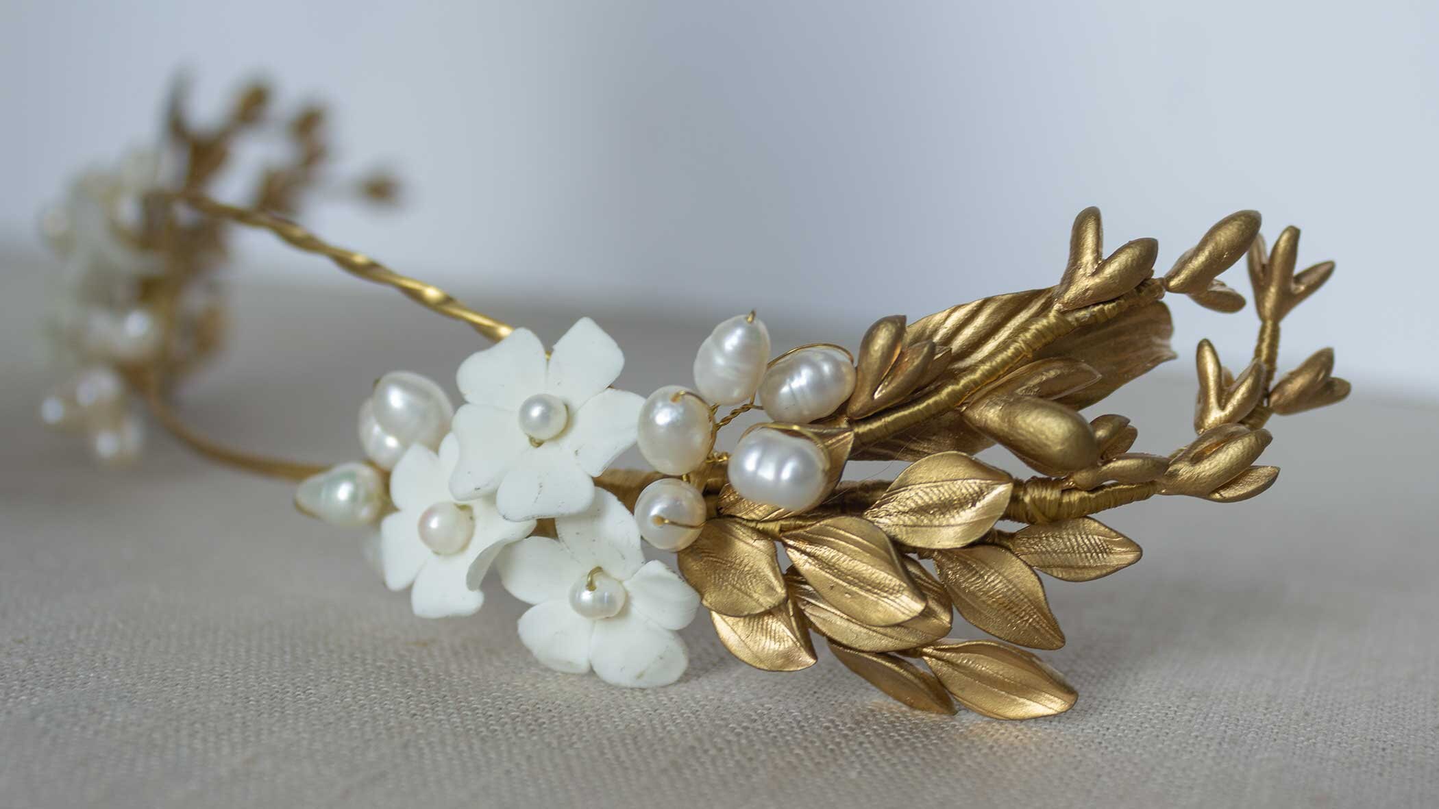 Wedding jewel headpiece bridal golden headpiece wedding Etsy